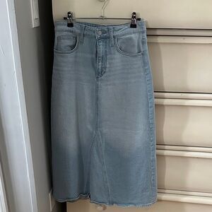 Joe’s Jeans “Denim Maxi Skirt” in light wash, size 26